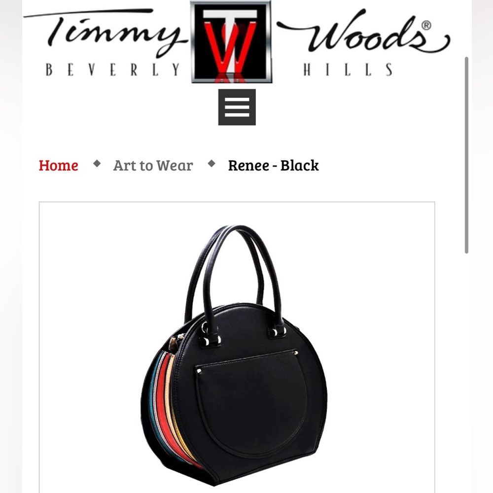 *NWOT* TIMMY WOODS of Beverly Hills (Renee Collection) Round Satchel Handbag